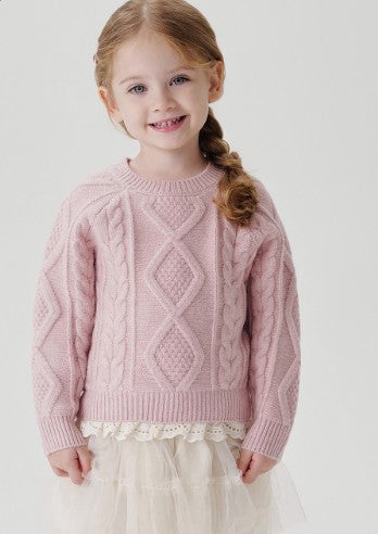 Mj241052 cabled sweater (SZ 2-10)