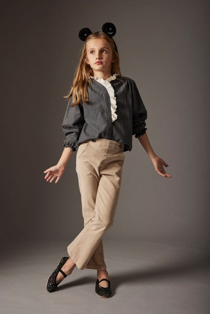 Cozmo Floral flannel Blouse ( Sz 6 - 12 )