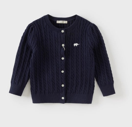 DB3243397 navy cabled sweater (SZ 2-11yr)