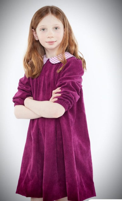 Bunny Kids plum corduroy dress (SZ 3-14)