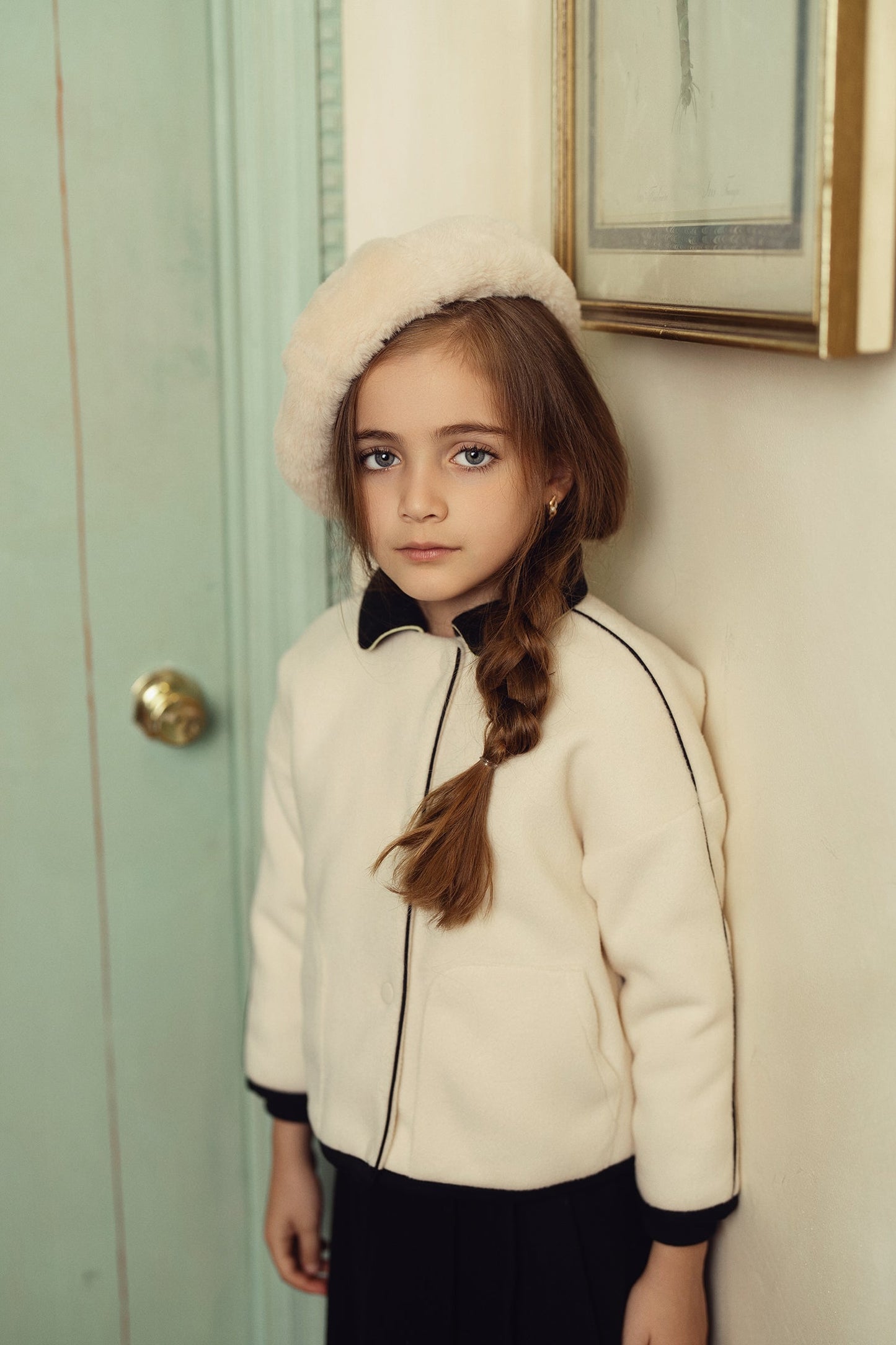 PomPomme Wool Jacket (SZ 4Y-22Y) - Cream
