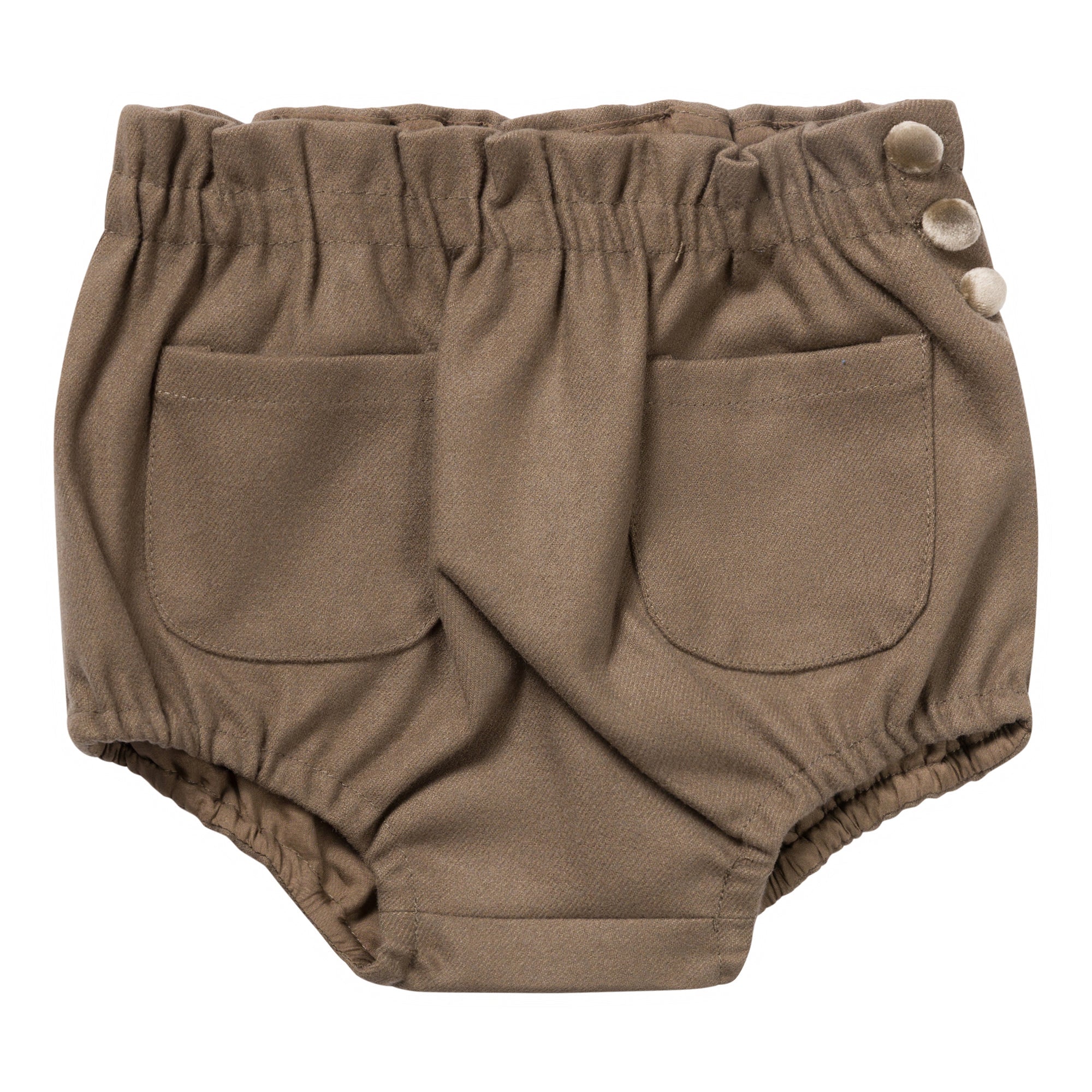 Numu Wool Baby Girl Bloomer - Mocha (12M-3Y)