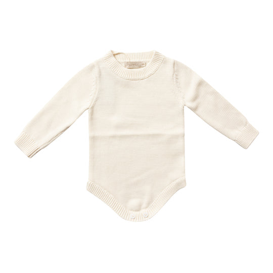 Numu Baby Knit Mockneck Onesie - Cream (12M-3Y)