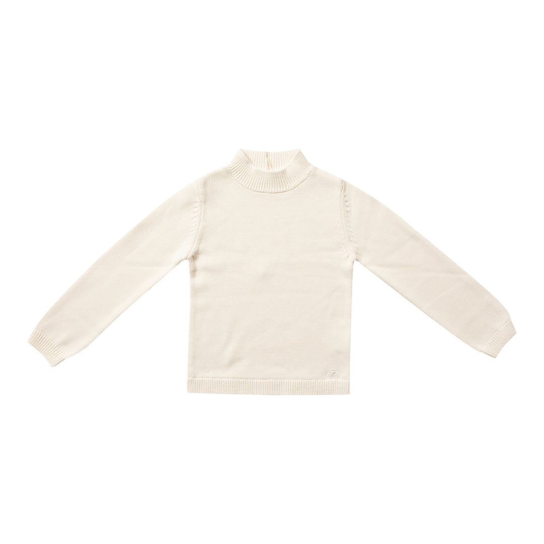 Numu Basic Knit Mockneck - Cream (2Y-16Y)