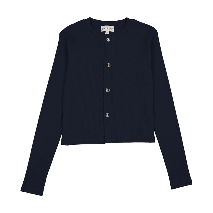 Bopo Navy Cardigan ( Sz 12m - 16 )