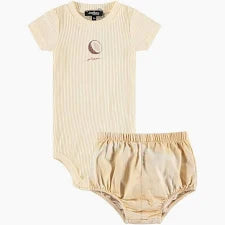 JAY BEE coconut tee & bloomer set ( sz 12m - 2y )