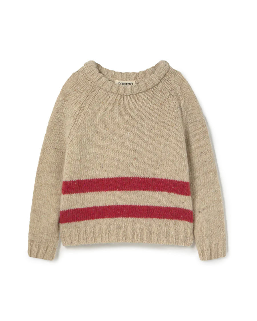 Cozmo Stone Red-Tweed baby sweater ( Sz 12m - 24m )