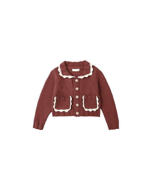 Rylee Cru861 burgundy cardigan (SZ 2-8yr)