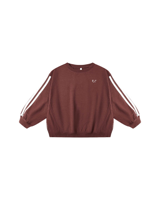 Rylee Cru599 burgundy oversized sweat (SZ 6m-8yr)